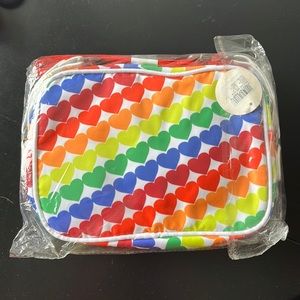 Rainbow Hearts Cross Body Camera Bag